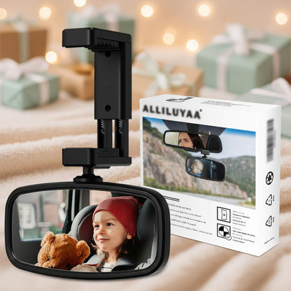 360° Baby Car Mirror, Shatterproof Rear-Facing Seat View