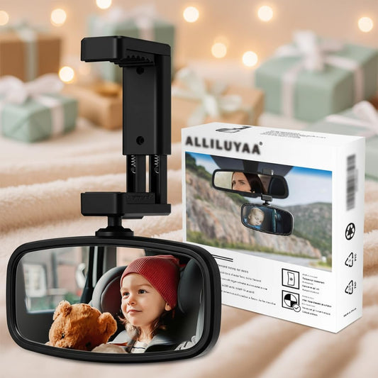 360° Baby Car Mirror, Shatterproof Rear-Facing Seat View