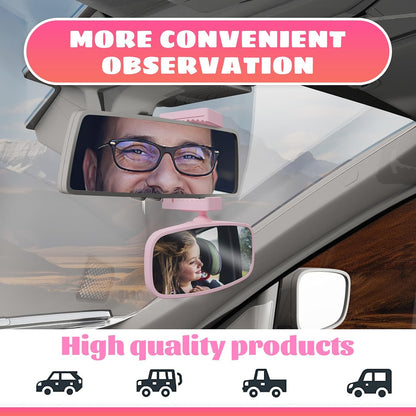 360° Baby Car Mirror, Shatterproof Rear-Facing Seat View