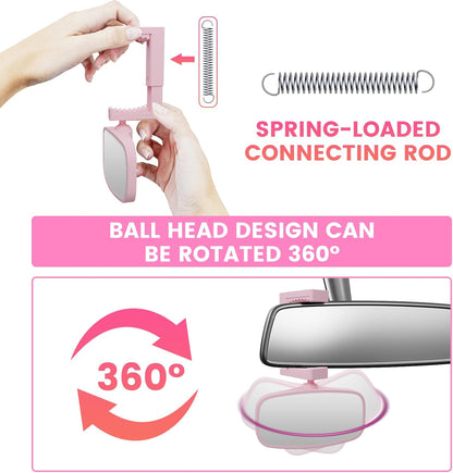 360° Baby Car Mirror, Shatterproof Rear-Facing Seat View