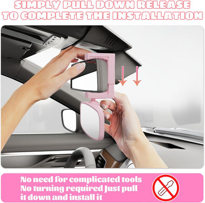 360° Baby Car Mirror, Shatterproof Rear-Facing Seat View