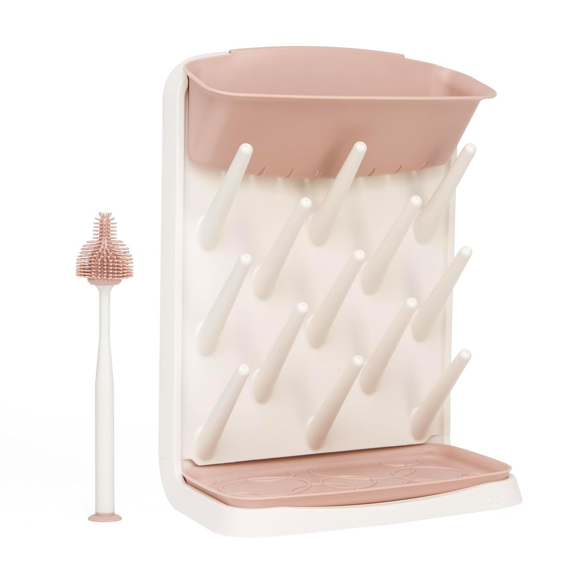 Ubbi Vertical Drying Rack, Baby Accessory, Space Saving Countertop with Cleaning Brush