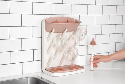 Ubbi Vertical Drying Rack, Baby Accessory, Space Saving Countertop with Cleaning Brush