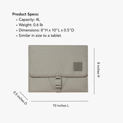 Baby Changing Wallet – Compact, Portable Diaper Changing Pad for Travel – Easy to Clean, Foldable Changing Mat – Must Have Diaper Bag Accessory for New Parents (Daybreak Taupe)