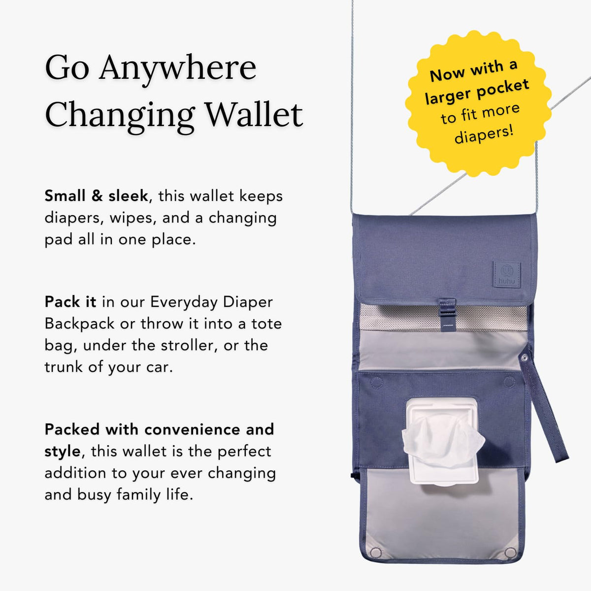 Baby Changing Wallet – Compact, Portable Diaper Changing Pad for Travel – Easy to Clean, Foldable Changing Mat – Must Have Diaper Bag Accessory for New Parents (Daybreak Taupe)