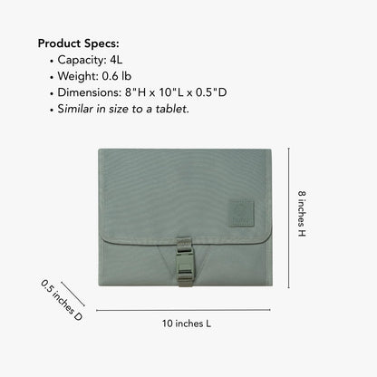 Baby Changing Wallet – Compact, Portable Diaper Changing Pad for Travel – Easy to Clean, Foldable Changing Mat – Must Have Diaper Bag Accessory for New Parents (Daybreak Taupe)