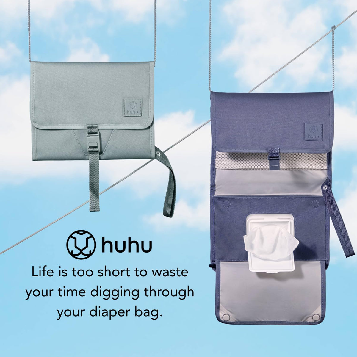 Baby Changing Wallet – Compact, Portable Diaper Changing Pad for Travel – Easy to Clean, Foldable Changing Mat – Must Have Diaper Bag Accessory for New Parents (Daybreak Taupe)