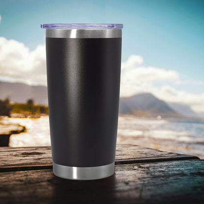 20oz Tumbler Insulated Coffee Tumblers with Lid Stainless Steel White 4P | 20 oz Tumblers Double Wall Insulated Vacuum 20oz Coffee Mug Leak Proof Tumblers with Lid Powder Coated - White 4 Pack