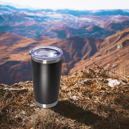 20oz Tumbler Insulated Coffee Tumblers with Lid Stainless Steel White 4P | 20 oz Tumblers Double Wall Insulated Vacuum 20oz Coffee Mug Leak Proof Tumblers with Lid Powder Coated - White 4 Pack