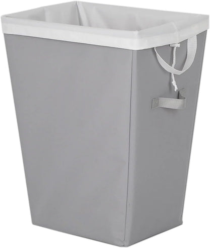 Rectangular Polyester Laundry Basket Hamper Sortor with Removable Liner for Adult, Gray