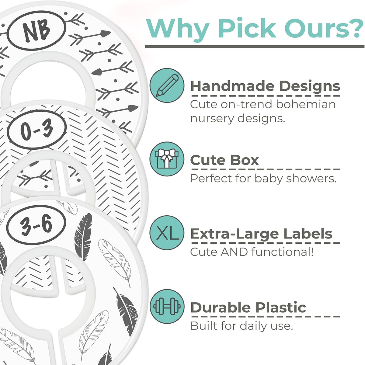 Baby Closet Size Dividers for Baby Clothes - Nautical