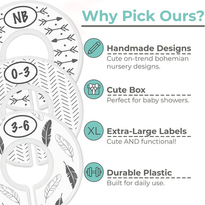 Baby Closet Size Dividers for Baby Clothes - Nautical