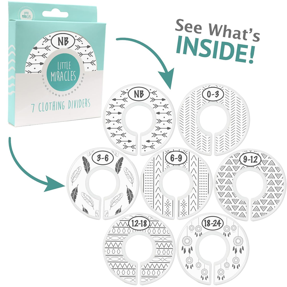 Baby Closet Size Dividers for Baby Clothes - Nautical