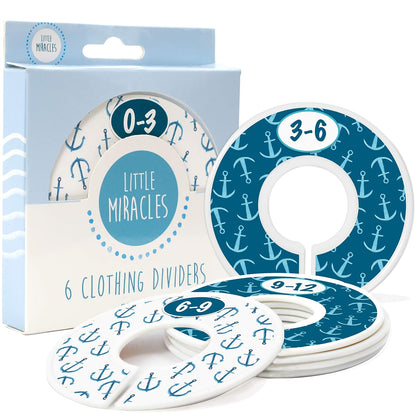 Baby Closet Size Dividers for Baby Clothes - Nautical