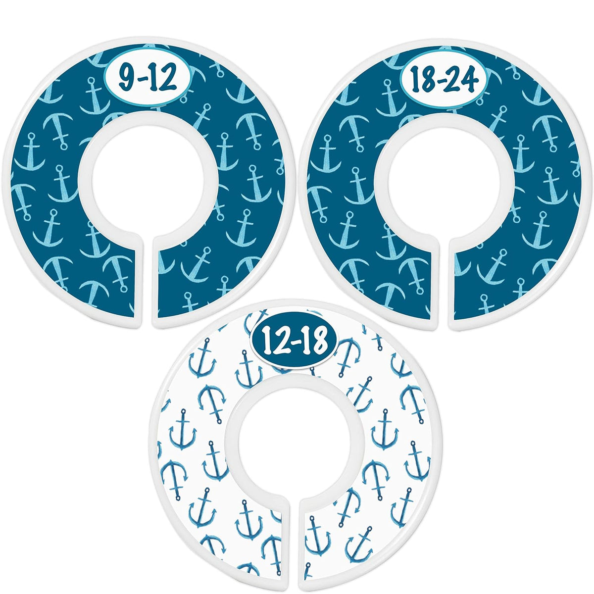 Baby Closet Size Dividers for Baby Clothes - Nautical