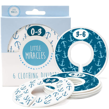 Baby Closet Size Dividers for Baby Clothes - Nautical