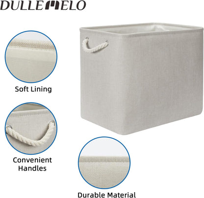 Large Fabric Collapsible Cube Storage Baskets for Organizing 16x12x12