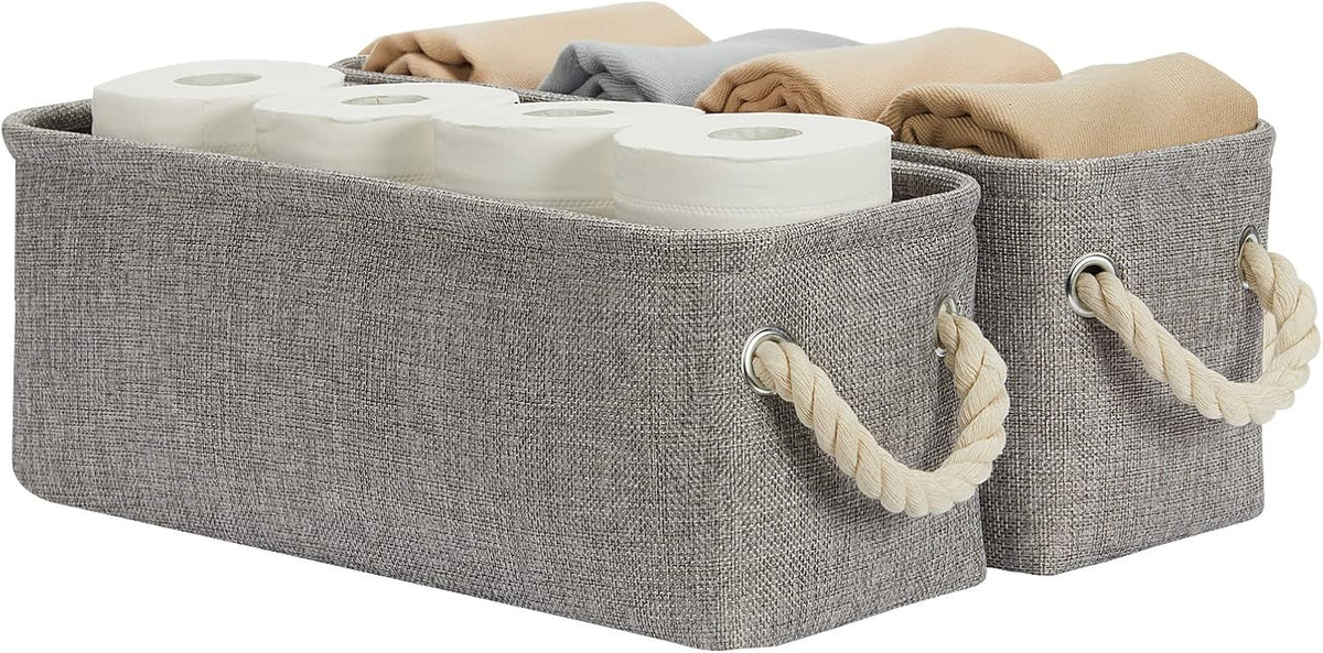 Large Fabric Collapsible Cube Storage Baskets for Organizing 16x12x12