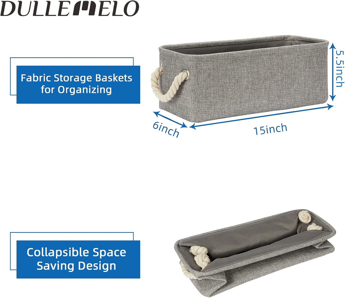 Large Fabric Collapsible Cube Storage Baskets for Organizing 16x12x12