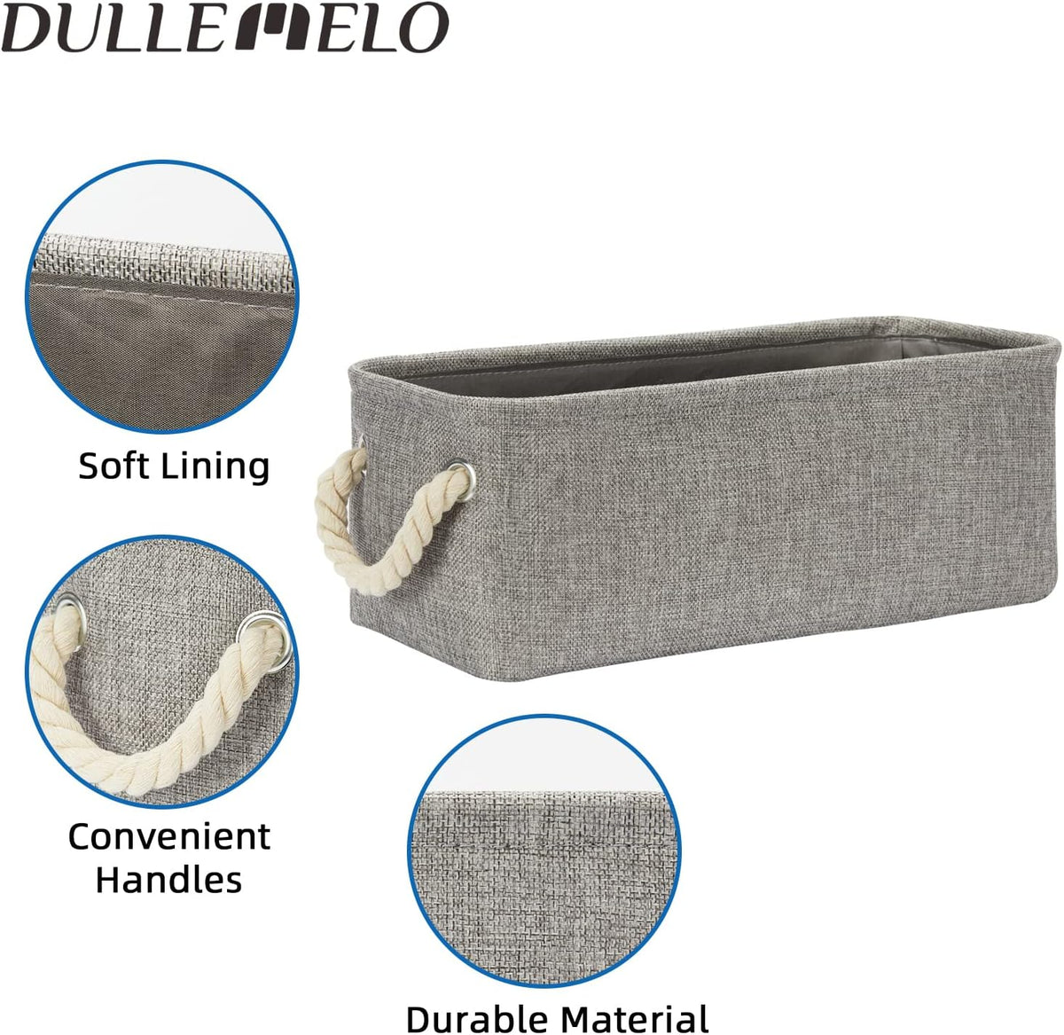 Large Fabric Collapsible Cube Storage Baskets for Organizing 16x12x12