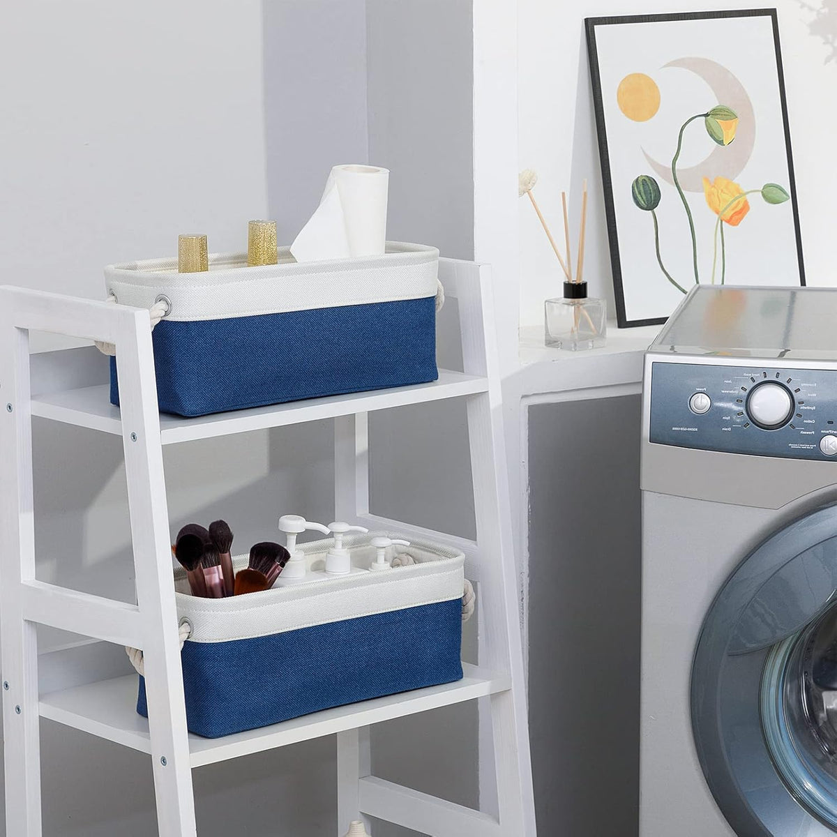 Large Fabric Collapsible Cube Storage Baskets for Organizing 16x12x12
