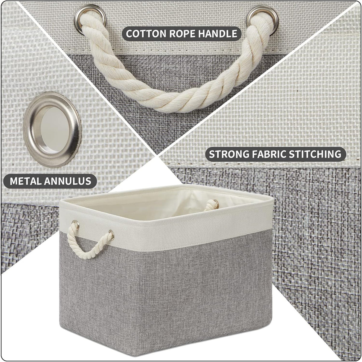 Large Fabric Collapsible Cube Storage Baskets for Organizing 16x12x12