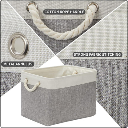 Large Fabric Collapsible Cube Storage Baskets for Organizing 16x12x12