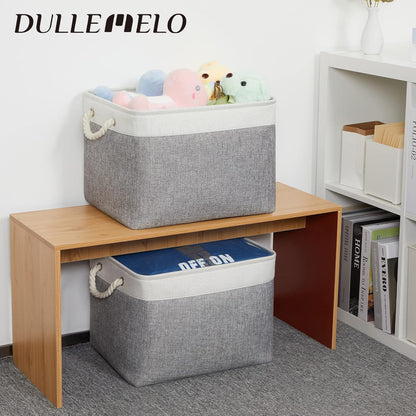 Large Fabric Collapsible Cube Storage Baskets for Organizing 16x12x12