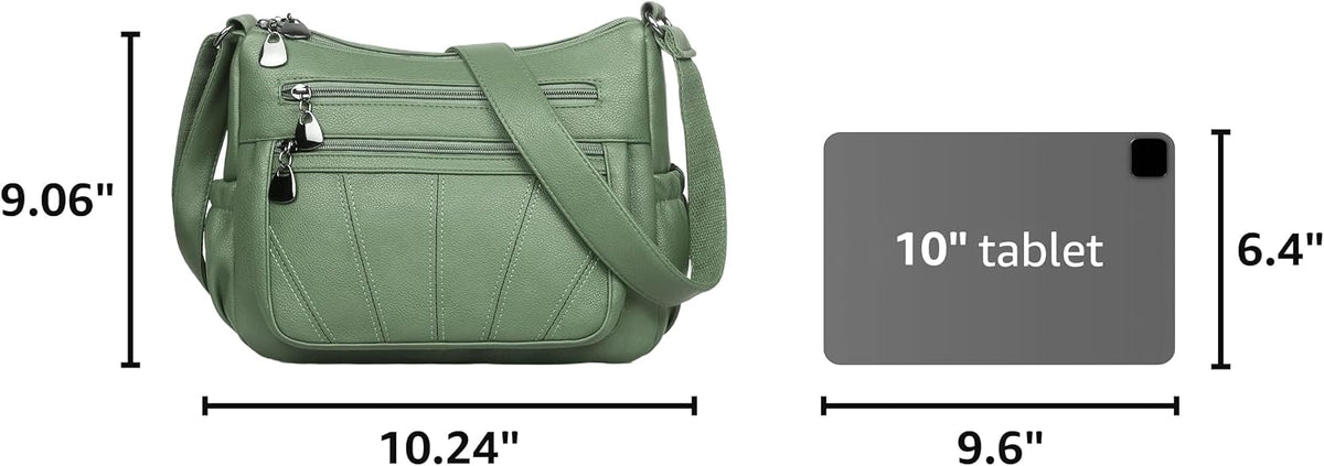 Crossbody Purse for Women Ladies Soft PU Leather Shoulder Bag Medium Roomy Handbag Fashion Tote Top Handle Satchel