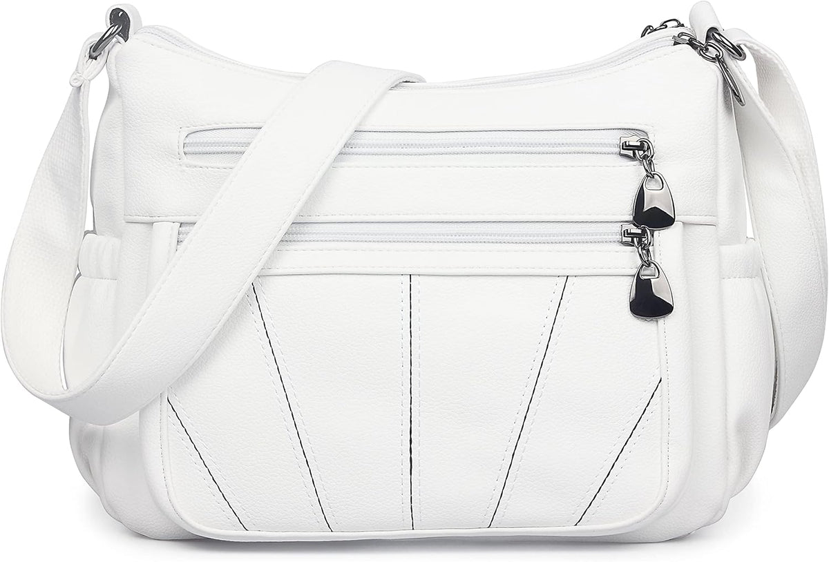 Crossbody Purse for Women Ladies Soft PU Leather Shoulder Bag Medium Roomy Handbag Fashion Tote Top Handle Satchel