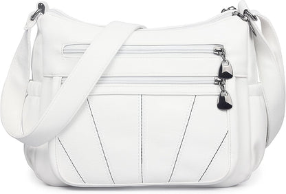 Crossbody Purse for Women Ladies Soft PU Leather Shoulder Bag Medium Roomy Handbag Fashion Tote Top Handle Satchel
