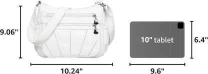 Crossbody Purse for Women Ladies Soft PU Leather Shoulder Bag Medium Roomy Handbag Fashion Tote Top Handle Satchel