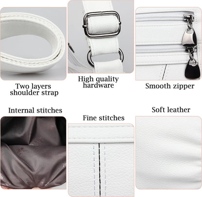 Crossbody Purse for Women Ladies Soft PU Leather Shoulder Bag Medium Roomy Handbag Fashion Tote Top Handle Satchel