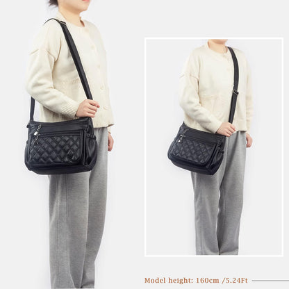 Crossbody Purse for Women Ladies Soft PU Leather Shoulder Bag Medium Roomy Handbag Fashion Tote Top Handle Satchel
