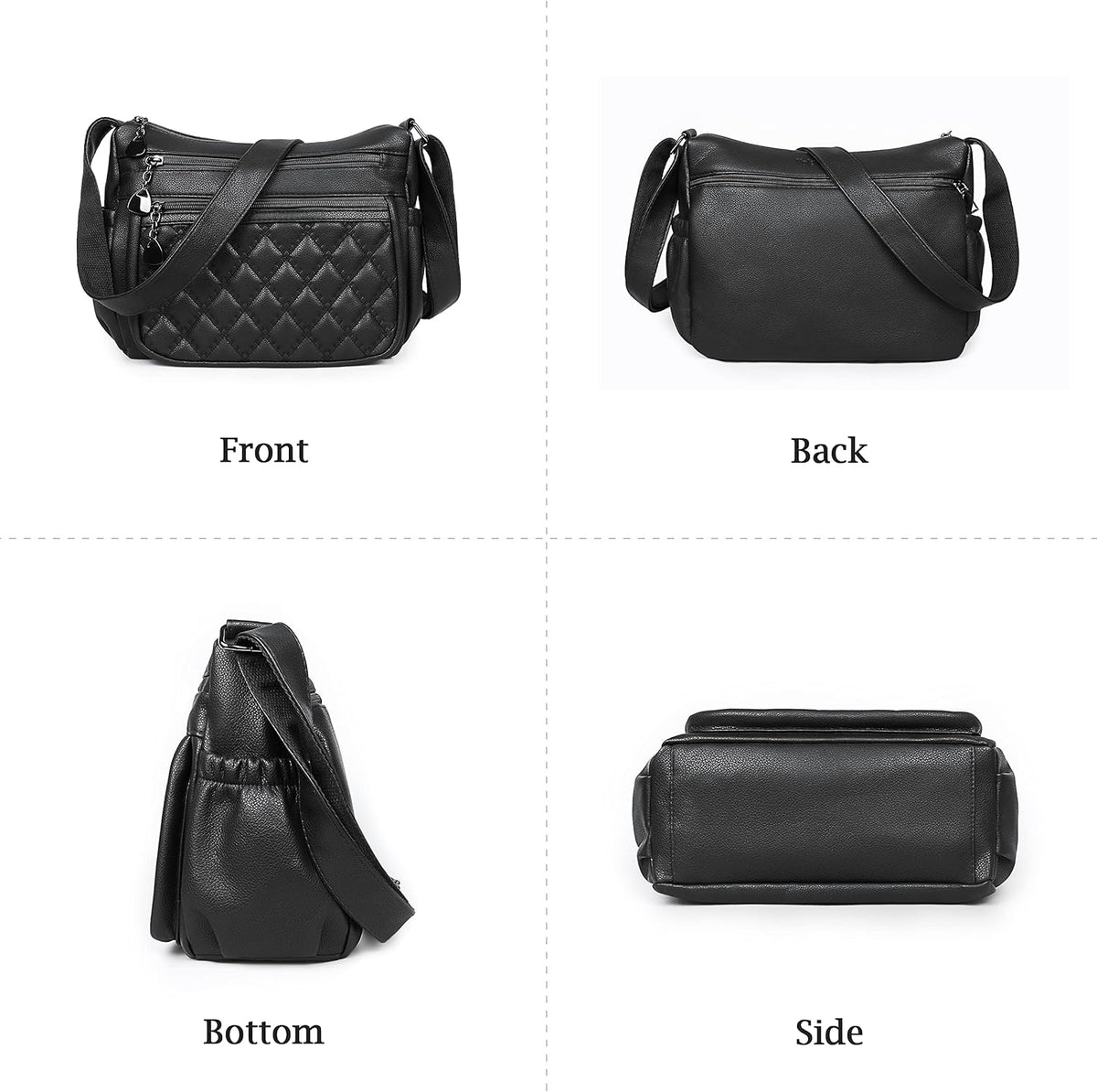 Crossbody Purse for Women Ladies Soft PU Leather Shoulder Bag Medium Roomy Handbag Fashion Tote Top Handle Satchel
