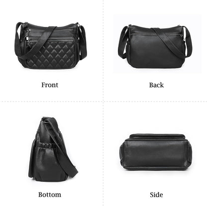 Crossbody Purse for Women Ladies Soft PU Leather Shoulder Bag Medium Roomy Handbag Fashion Tote Top Handle Satchel