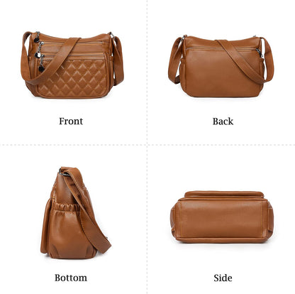 Crossbody Purse for Women Ladies Soft PU Leather Shoulder Bag Medium Roomy Handbag Fashion Tote Top Handle Satchel