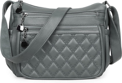 Crossbody Purse for Women Ladies Soft PU Leather Shoulder Bag Medium Roomy Handbag Fashion Tote Top Handle Satchel