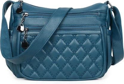 Crossbody Purse for Women Ladies Soft PU Leather Shoulder Bag Medium Roomy Handbag Fashion Tote Top Handle Satchel