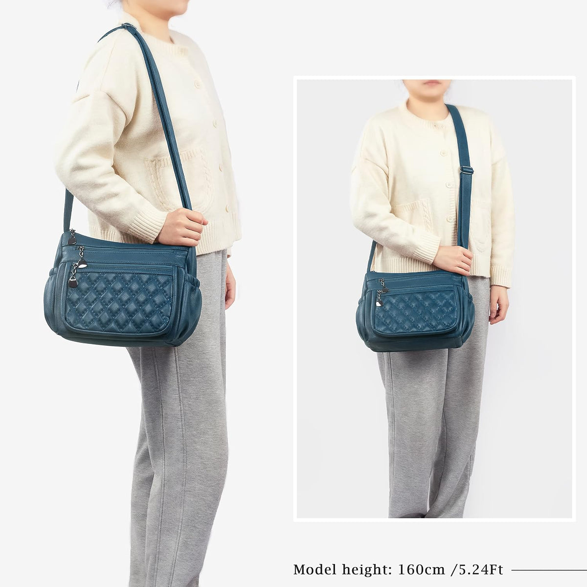 Crossbody Purse for Women Ladies Soft PU Leather Shoulder Bag Medium Roomy Handbag Fashion Tote Top Handle Satchel