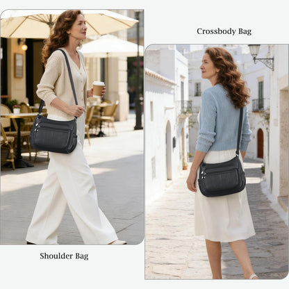 Crossbody Purse for Women Ladies Soft PU Leather Shoulder Bag Medium Roomy Handbag Fashion Tote Top Handle Satchel