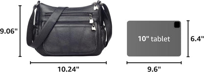 Crossbody Purse for Women Ladies Soft PU Leather Shoulder Bag Medium Roomy Handbag Fashion Tote Top Handle Satchel