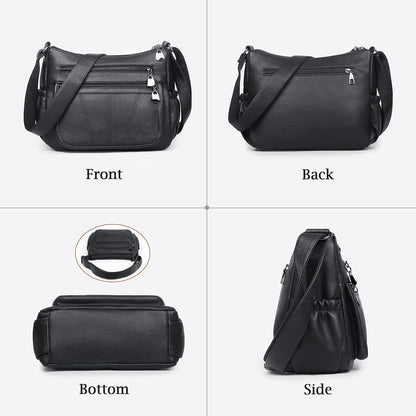 Crossbody Purse for Women Ladies Soft PU Leather Shoulder Bag Medium Roomy Handbag Fashion Tote Top Handle Satchel