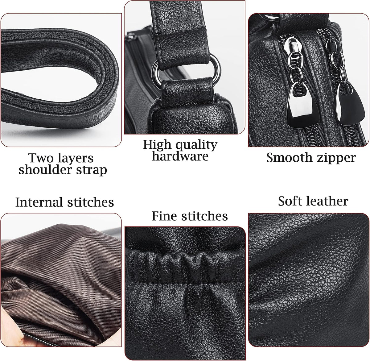 Crossbody Purse for Women Ladies Soft PU Leather Shoulder Bag Medium Roomy Handbag Fashion Tote Top Handle Satchel