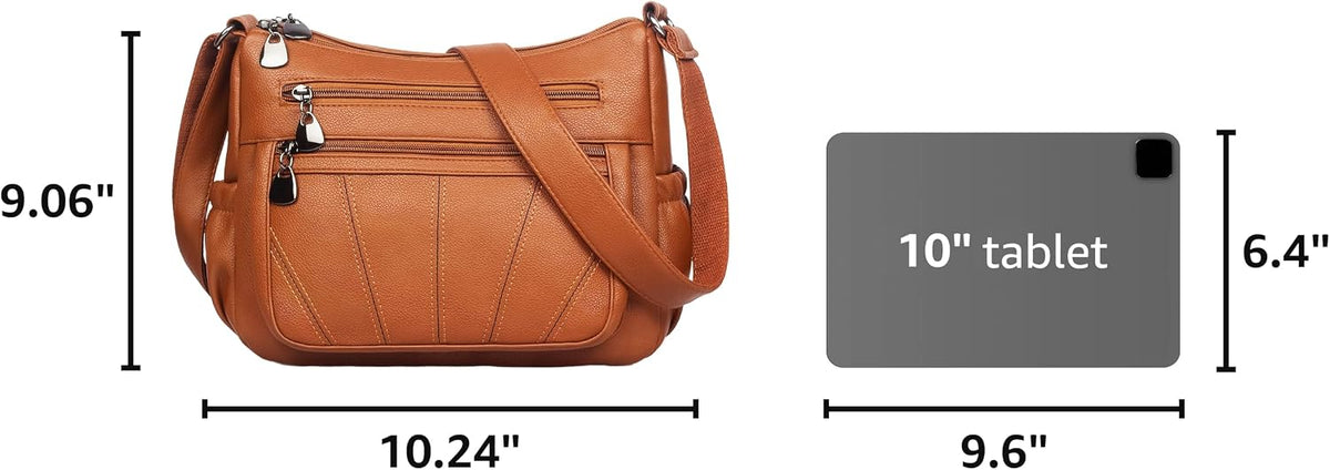 Crossbody Purse for Women Ladies Soft PU Leather Shoulder Bag Medium Roomy Handbag Fashion Tote Top Handle Satchel
