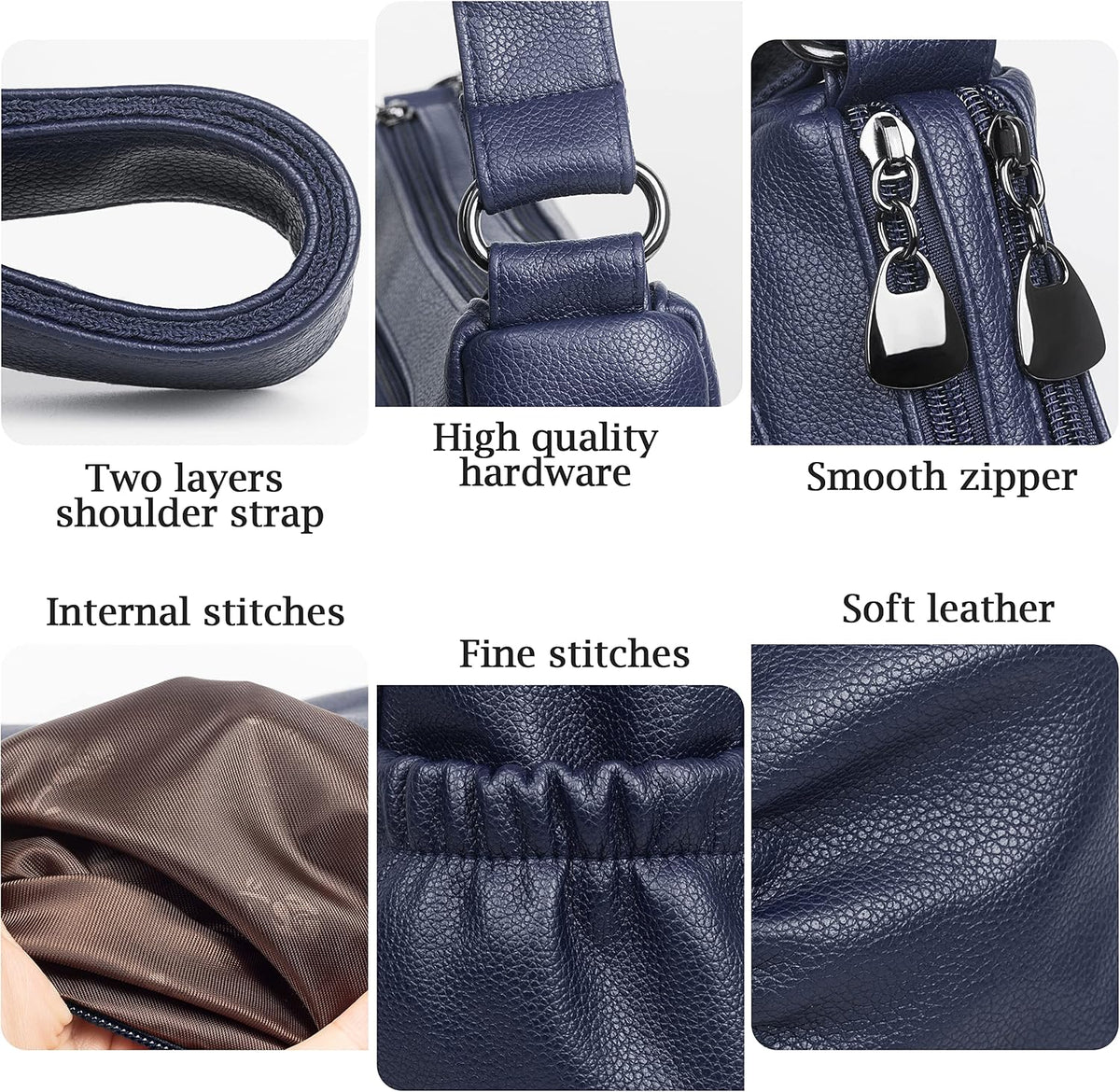 Crossbody Purse for Women Ladies Soft PU Leather Shoulder Bag Medium Roomy Handbag Fashion Tote Top Handle Satchel