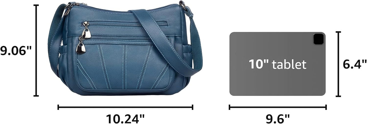 Crossbody Purse for Women Ladies Soft PU Leather Shoulder Bag Medium Roomy Handbag Fashion Tote Top Handle Satchel