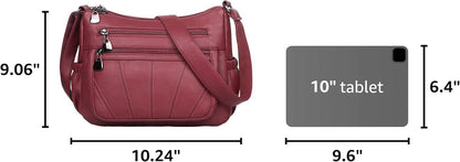 Crossbody Purse for Women Ladies Soft PU Leather Shoulder Bag Medium Roomy Handbag Fashion Tote Top Handle Satchel