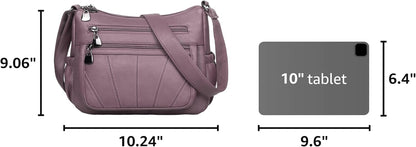Crossbody Purse for Women Ladies Soft PU Leather Shoulder Bag Medium Roomy Handbag Fashion Tote Top Handle Satchel