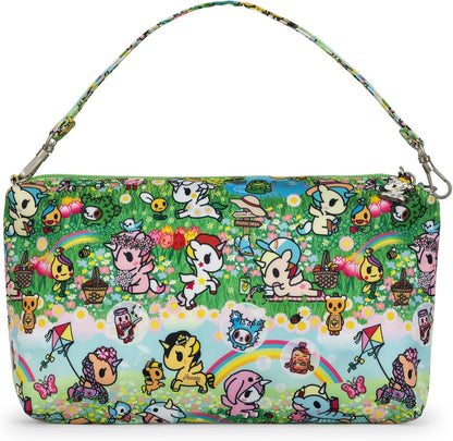 Tokidoki Diaper Clutch Wristlet, Compact Diaper & Wipes Organizer Pouch with Adjustable Crossbody Strap, Stroller Hanging Zip Case, Machine Washable Small Diaper Bag Accessory